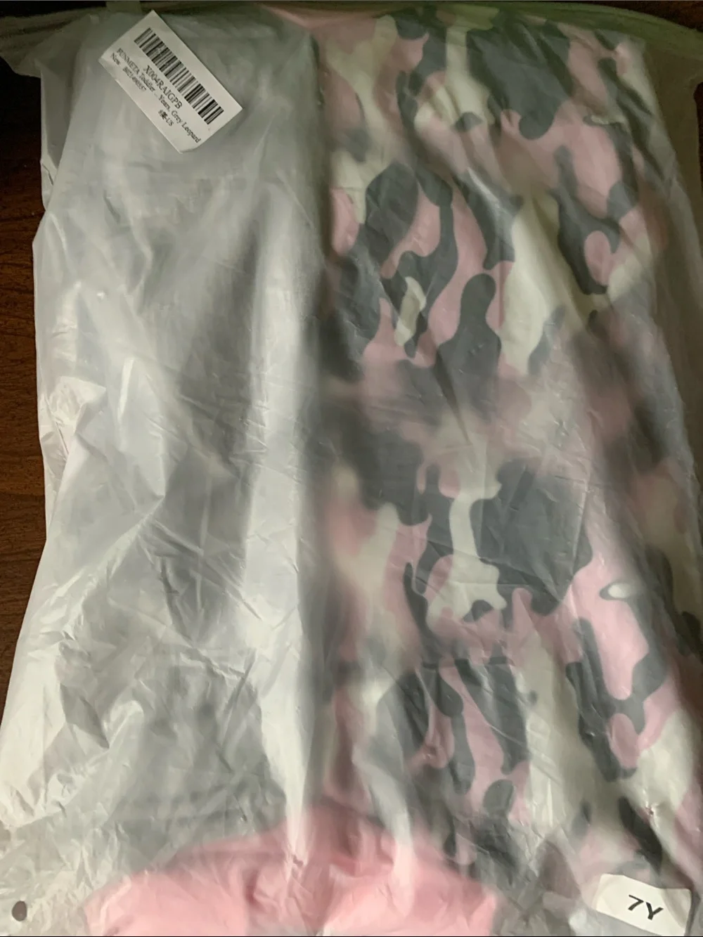NWT Funmeta Size 7 Girls Gray Leopard Camo Pants Set